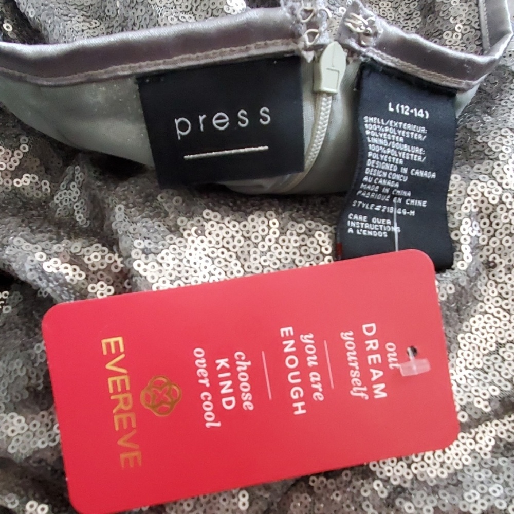 HOST PICK Silver Pewter Gunmetal Sequin Skirt BNWT - Picture 2 of 6